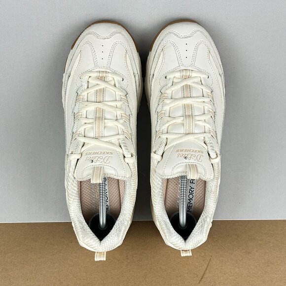 Skechers D'Lites Good Neutral Memory Foam Walking Shoes Womens 10 Off White - Picture 10 of 11
